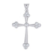925 Sterling Silver Unisex Cz Cross Religious Charm Pendant