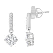 925 Sterling Silver Womens Cubic-Zirconia Fashion Danglers Earrings