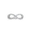 925 Sterling Silver Womens Cubic-Zirconia Infinity Fashion Ring Size 7 - SLV-57332