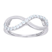 925 Sterling Silver Womens Cubic-Zirconia Infinity Fashion Ring Size 7 - SLV-57336