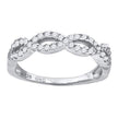 925 Sterling Silver Womens Cubic-Zirconia Infinity Fashion Ring Size 6