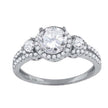 925 Sterling Silver Womens Cubic-Zirconia Fashion Engagement Ring Size 7 - SLV-57376