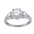925 Sterling Silver Womens Cubic-Zirconia Fashion Engagement Ring Size 8 - SLV-57377