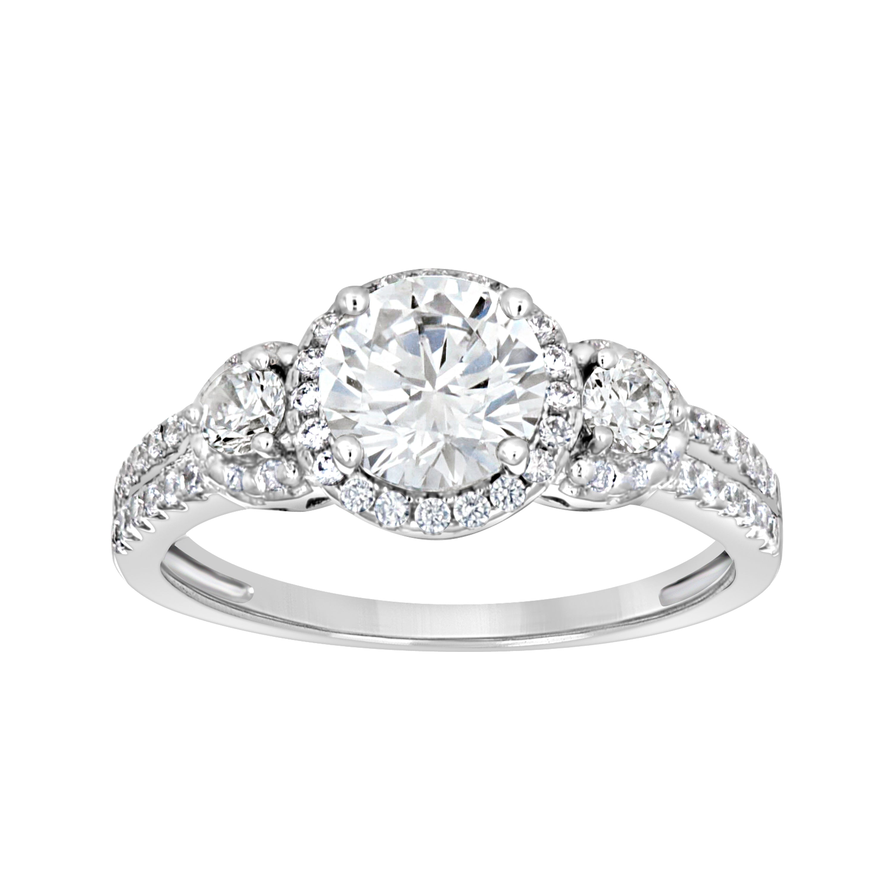 925 Sterling Silver Womens Cubic-Zirconia Fashion Engagement Ring Size 9 - SLV-57378