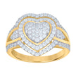 925 Sterling Silver Womens Cubic-Zirconia Heart Ring Size 7 - SLV-57585