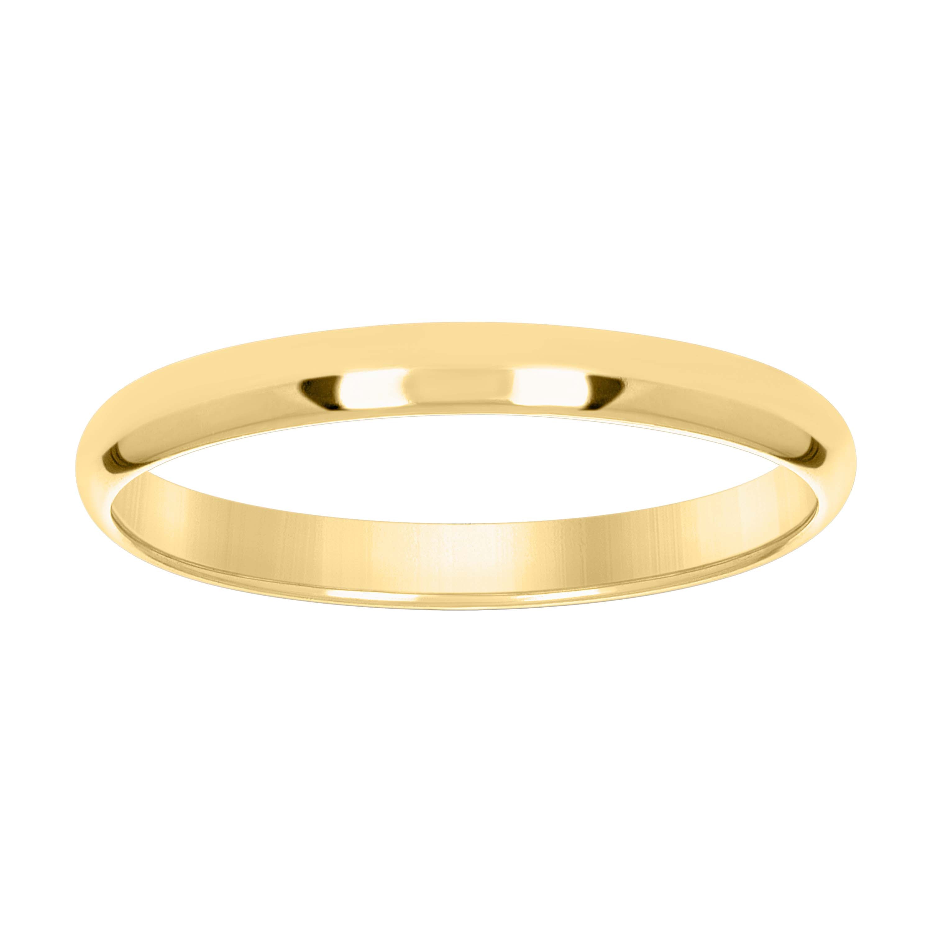 14Kt Yellow Gold Unisex Dome Polished Comfort-Fit 3Mm-Size -14 Wedding Engagement Band Ring - SLV-58500