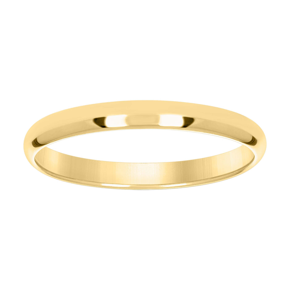 14Kt Yellow Gold Unisex Dome Polished Comfort-Fit 3Mm-Size -14 Wedding Engagement Band Ring - SLV-58500