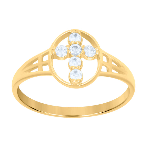 10Kt Ladies Cz Ring