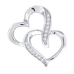 925 Sterling Silver Womens Cz Heart Slide Pendant