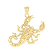 10kt Yellow Gold Diamond-Cut Unisex Scorpio Animal Charm Pendant