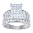 925 Sterling Silver Womens Cubic Zirconia Cinderella Ring Size 8 - SLV-60841