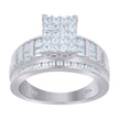 925 Sterling Silver Womens Cubic Zirconia Cinderella Ring Size 6