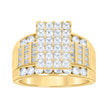 925 Sterling Silver Yellow-Tone Womens Cubic Zirconia Cinderella Ring Size 6