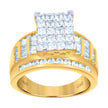 925 Sterling Silver Yellow-Tone Womens Cubic Zirconia Cinderella Ring Size 6