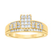 925 Sterling Silver Yellow-Tone Womens Cubic Zirconia Cinderella Ring Size 9 - SLV-60915