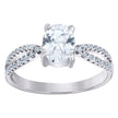 925 Sterling Silver Womens Oval Cubic Zirconia Fashion Ring Size 6