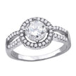 925 Sterling Silver Womens Cubic Zirconia Fancy Ring Size 7