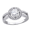 925 Sterling Silver Womens Cubic Zirconia Fancy Ring Size 9 - SLV-60946