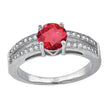 925 Sterling Silver Womens Red Cubic Zirconia Fancy Ring Size 6