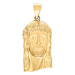 10kt Yellow Gold Mens Jesus Religious Charm Pendant