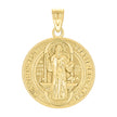 10kt Yellow Gold Unisex Religious Saint Benedict Charm Pendant