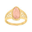 10Kt Tri-Color Gold Childrens Lady Of Guadalupe Religious Baby Ring