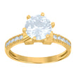 10kt Two-Tone Gold Womens Cubic Zirconia Engagement Ring 