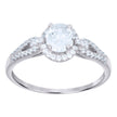 925 Sterling Silver Womens Cubic-Zirconia Fashion Engagement Ring Size 9 - SLV-64495