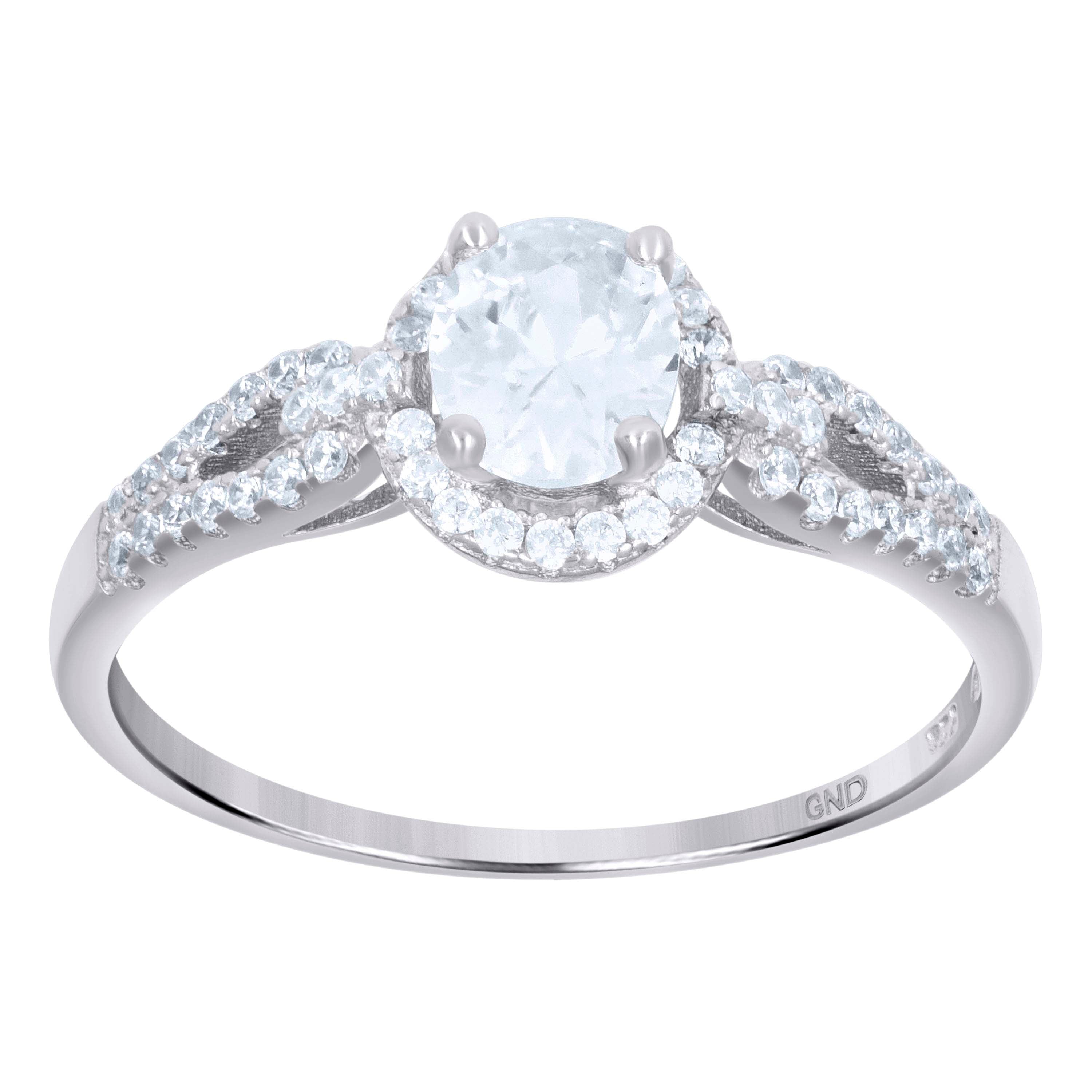 925 Sterling Silver Womens Cubic-Zirconia Fashion Engagement Ring Size 7 - SLV-64493