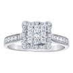 925 Sterling Silver Womens Cubic Zirconia Square Engagement Ring Size 8 - SLV-64509