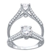 925 Sterling Silver Cubic Zirconia Size-6 Womens Anniversary Promise Wedding Band Engagement Ring