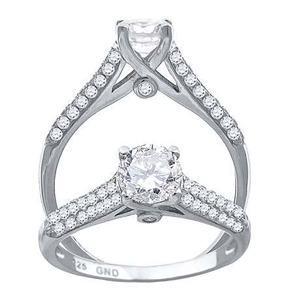 925 Sterling Silver Cubic Zirconia Size-9 Womens Anniversary Promise Wedding Band Engagement Ring - SLV-64582