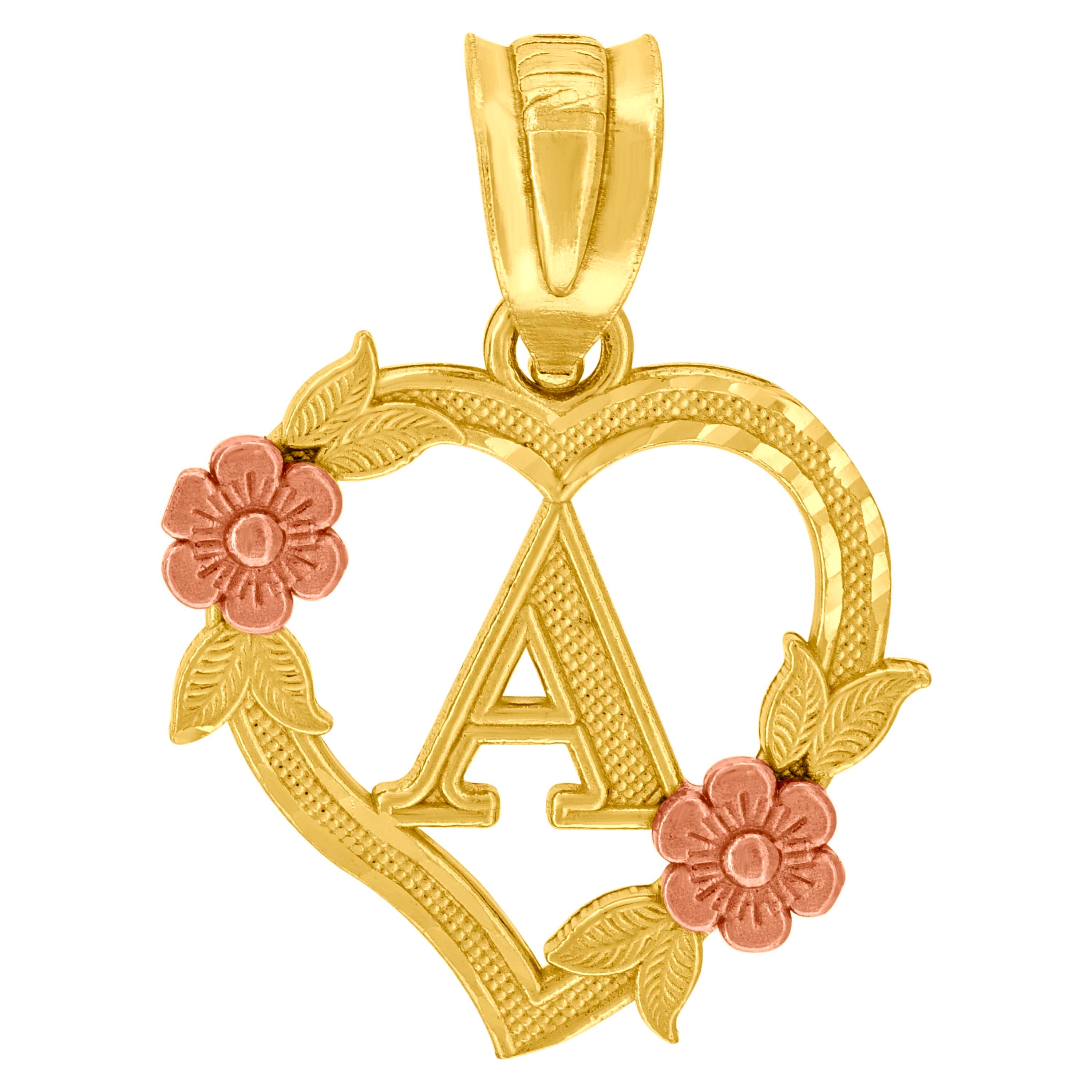 10Kt Gold Initial Pendant 