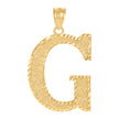 10Kt Yellow Gold Unisex Initial Alphabet G Charm Pendant