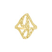 10kt Yellow Gold Womens Diamond-Cut Textured Initial Letter J Band Ring
