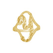 10kt Yellow Gold Womens Diamond-Cut Textured Initial Letter Y Band Ring