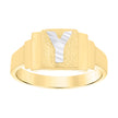 10kt Two-tone Gold Womens Initial Letter 
