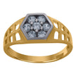 10kt Two-Tone Gold Womens Cubic Zirconia Engagement Ring