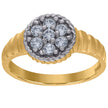 10kt Two-Tone Gold Womens Cubic Zirconia Engagement Ring