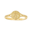 10Kt Yellow Gold Mens Saint St Benedict Religious Ring