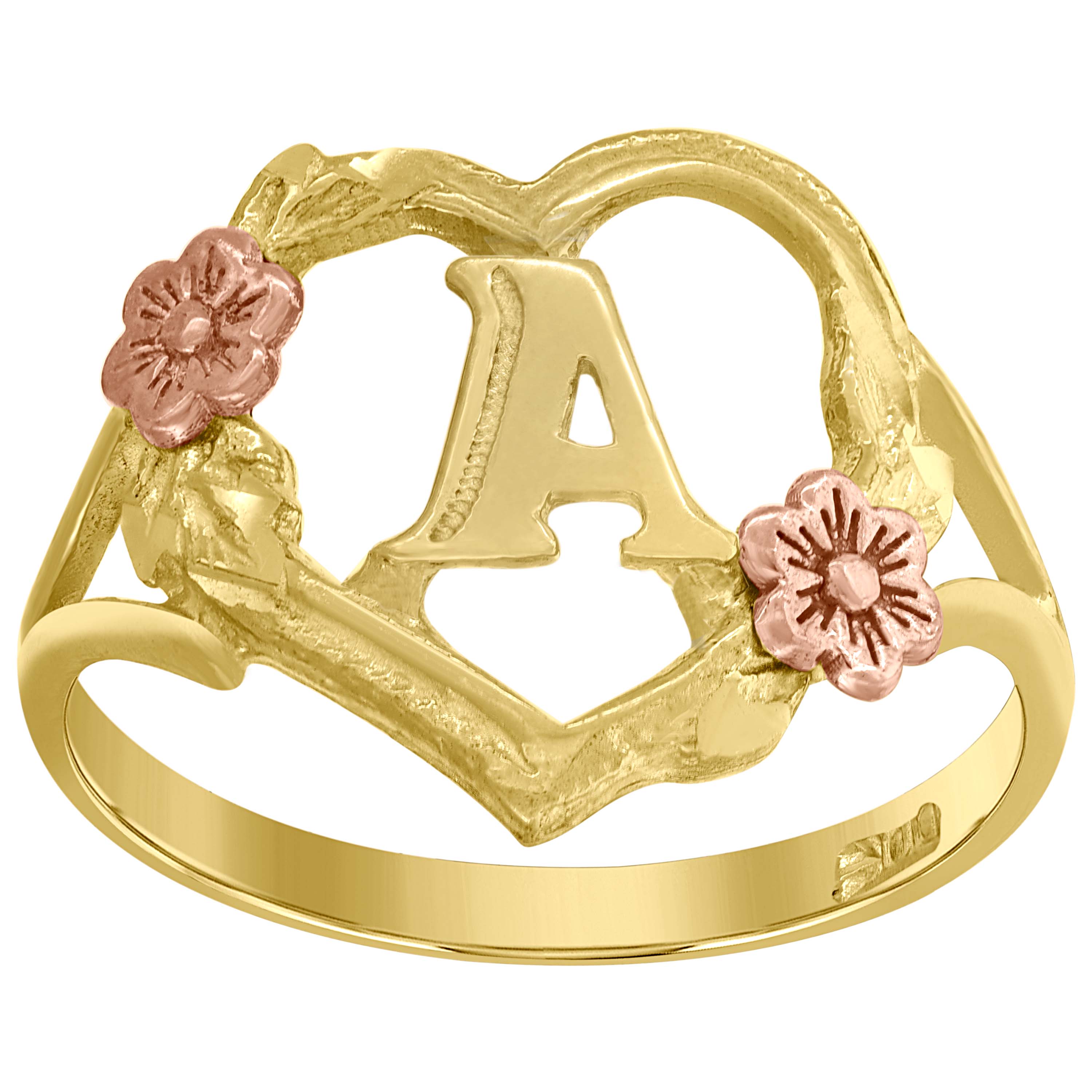 10Kt Gold Initial Letter Ring 