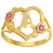 10Kt Gold Initial Letter Ring 