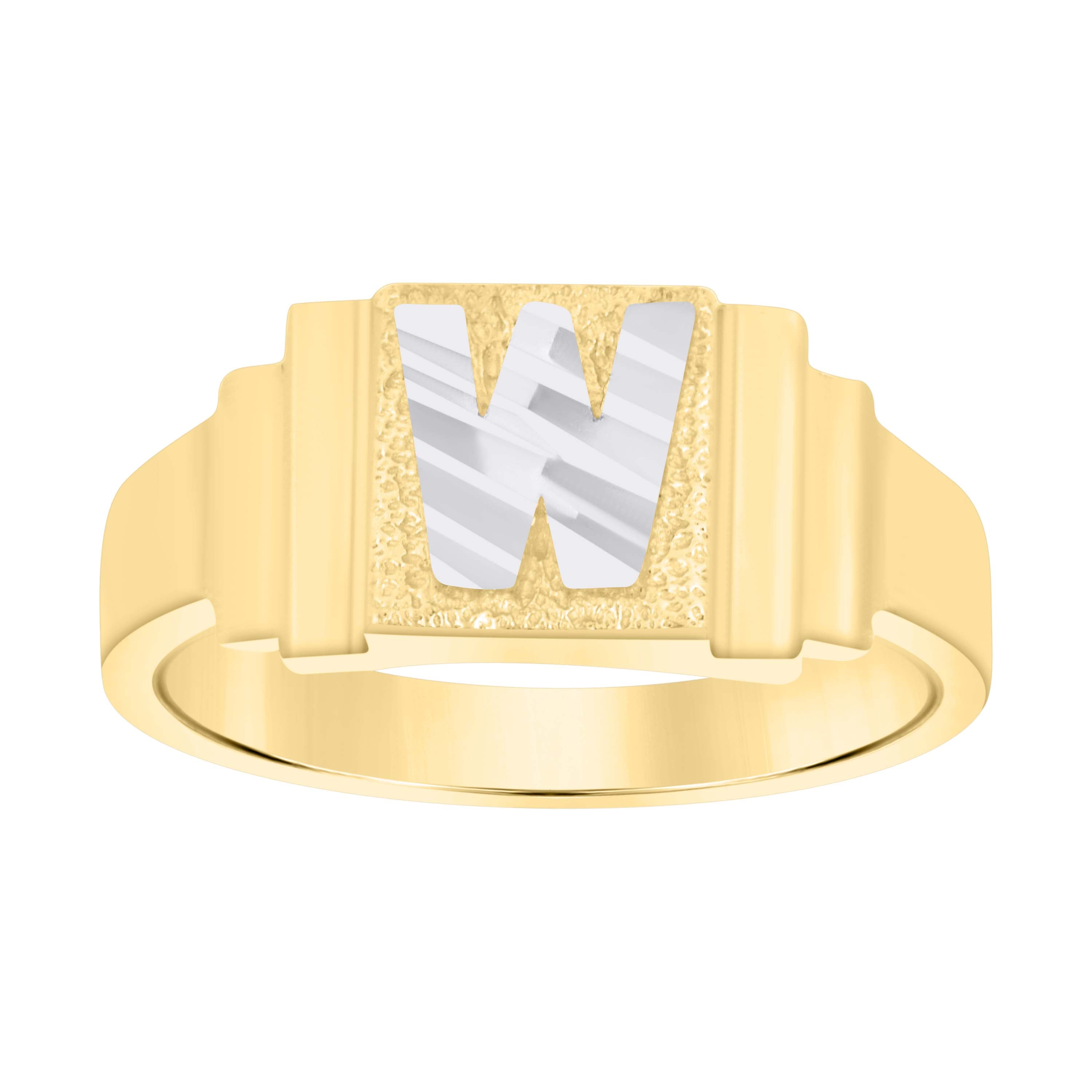 10kt Two-tone Gold Womens Initial Letter 