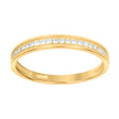 10kt Two-Tone Gold Womens Round Cubic Zirconia One Row Engagement Ring