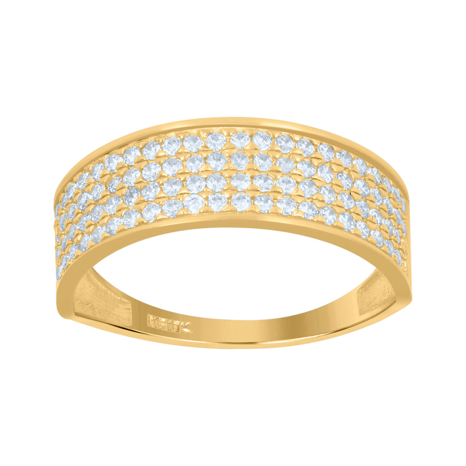 10kt Two-Tone Gold Womens Cubic Zirconia Engagement Ring