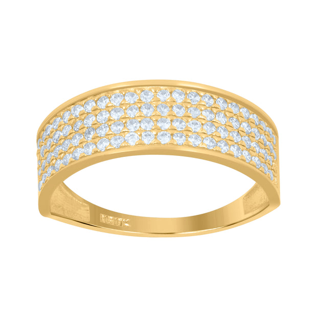 10kt Two-Tone Gold Womens Cubic Zirconia Engagement Ring