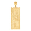 10kt Yellow Gold Mens One Million Dollar Fashion Charm Pendant