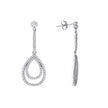 925 Sterling Silver Womens Cubic Zirconia Dangle Earrings