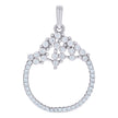 925 Sterling Silver Womens Cubic-Zirconia Fashion Charm Pendant