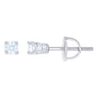 925 Sterling Silver Womens Cubic Zirconia Round Stud Earrings
